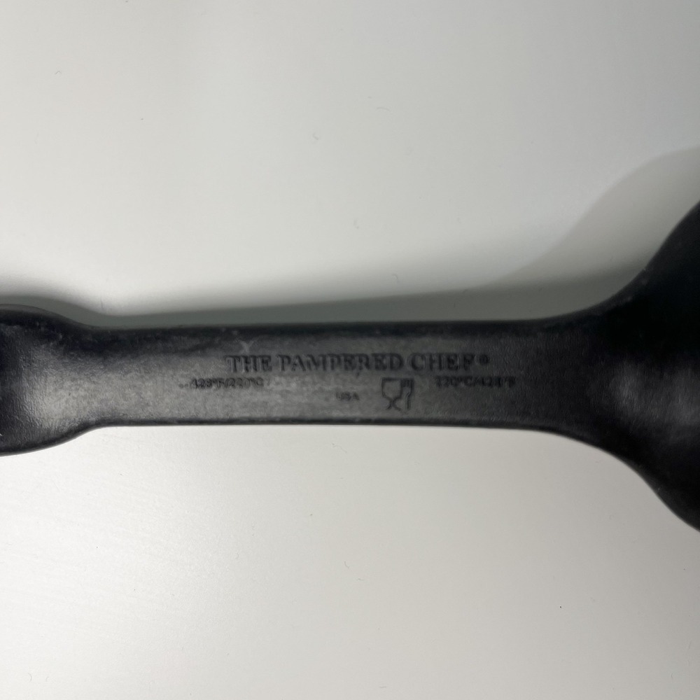 The Pampered Chef Slotted Spatula Black Nylon Spoon Utensil Set 13" USA - Picture 16 of 16